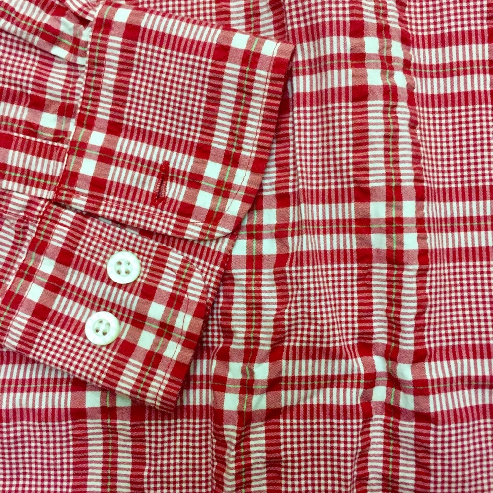 2 for $15 Party Host Appreciation🌈 Cotton Plisse Seersucker Gingham Shirt - Picture 4 of 6